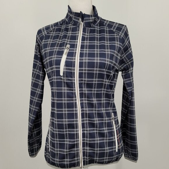 Stormpack Navy Plaid Softshell Jacket - Picture 1 of 9